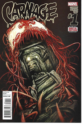 CARNAGE #1 MIKE DEL MUNDO VARIANT MARVEL COMICS 2016 NEW UNREAD BAG AND BOARD