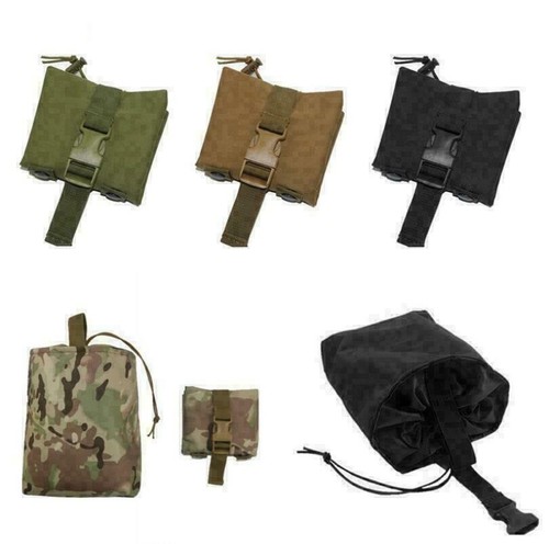 Tactical Molle Plegable Cargador Mag Munición Gota Volteo Bolsa Cinturón Militar Cinturón Bolso - Imagen 3 de 13