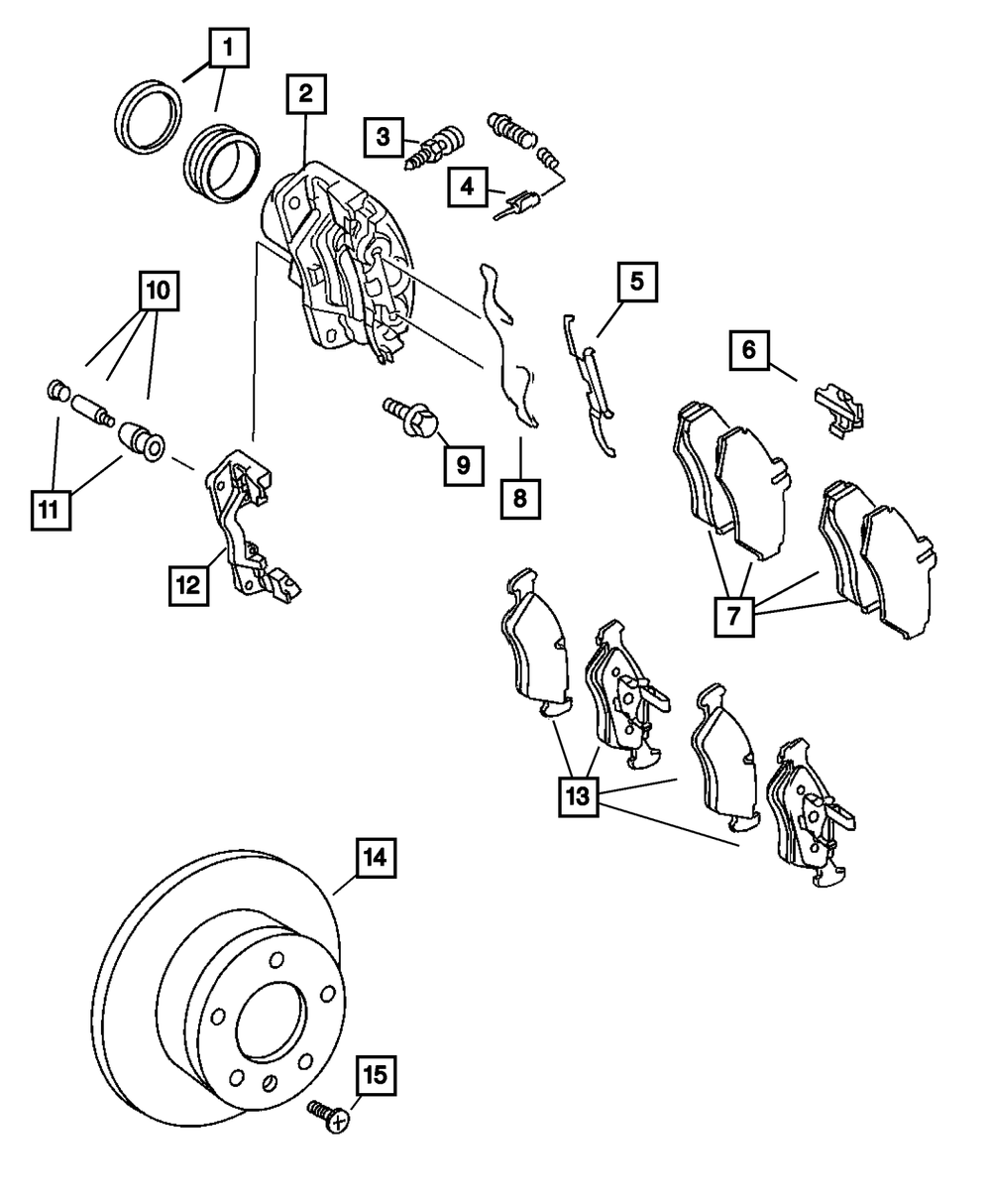 Genuine Mopar Disc Brake Pad Kit V2013550BB