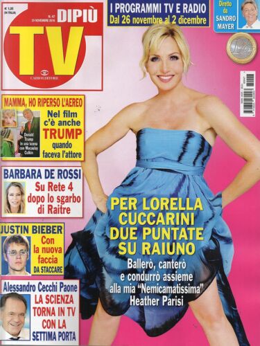 Dipiù Tv 2016 47#Lorella Cuccarini,Lorenza Mario,Barbara De Rossi,Donald Trump,j - Zdjęcie 1 z 1