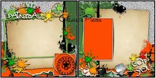 Paintball 12in x12in PRINTED Pre-made Scrapbook Pages-Olivia Pieces