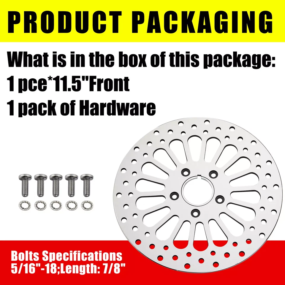 High-Quality 11.5" Front Brake Disc For Harley Touring Softail Sportster Models - Image 3 of 4