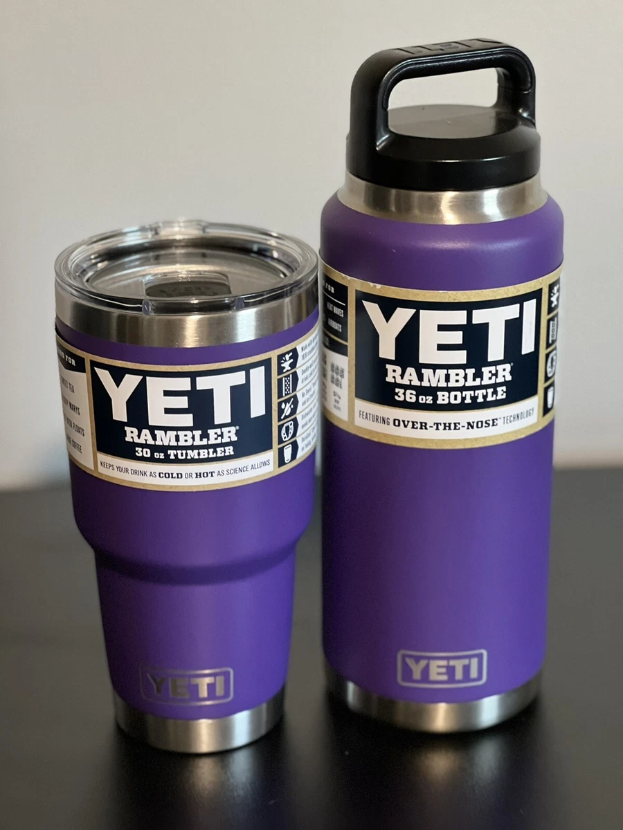 YETI 🟣Peak Purple🟣 36oz Bottle & 30oz Rambler- NWT - RARE Collector