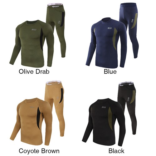 ESDY Thermal Underwear Set For Men Long Johns Top & Bottom Ultra Soft Fleece - Picture 4 of 16