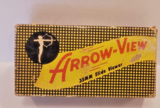 ARROW VIEW 35mm Illuminated Magnified Slide Viewer/ Marbled Art Deco/ Orig. Box