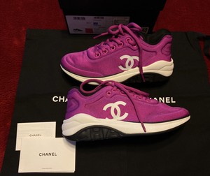 purple chanel sneakers