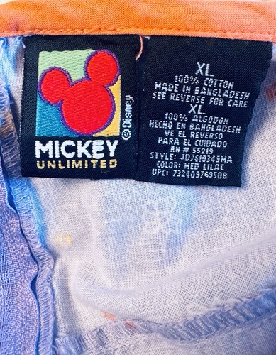 Vestito Adulto Disney Topolino Unlimited Taglia XL Vestito Cotone Lilla Vintage Disney - Foto 4 di 5