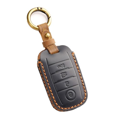 Genuine Leather Car Key Case Cover For KIA K3 k5 Cerato Forte Sorento Rio Rio5  - Picture 3 of 13