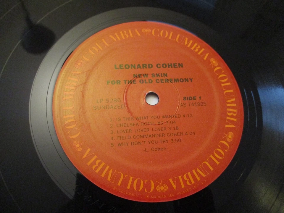 LEONARD COHEN - NEW SKIN FOR THE OLD CEREMONY LP 5286 SUNDAZED REISSUE REMASTER Foto 3 de 4