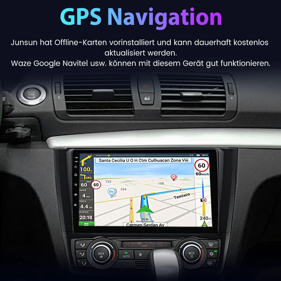 64GB Android 14 Autoradio Für BMW 1er E81 E82 E87 E88 Carplay GPS NAVI BT DAB+FM - Bild 4 von 4