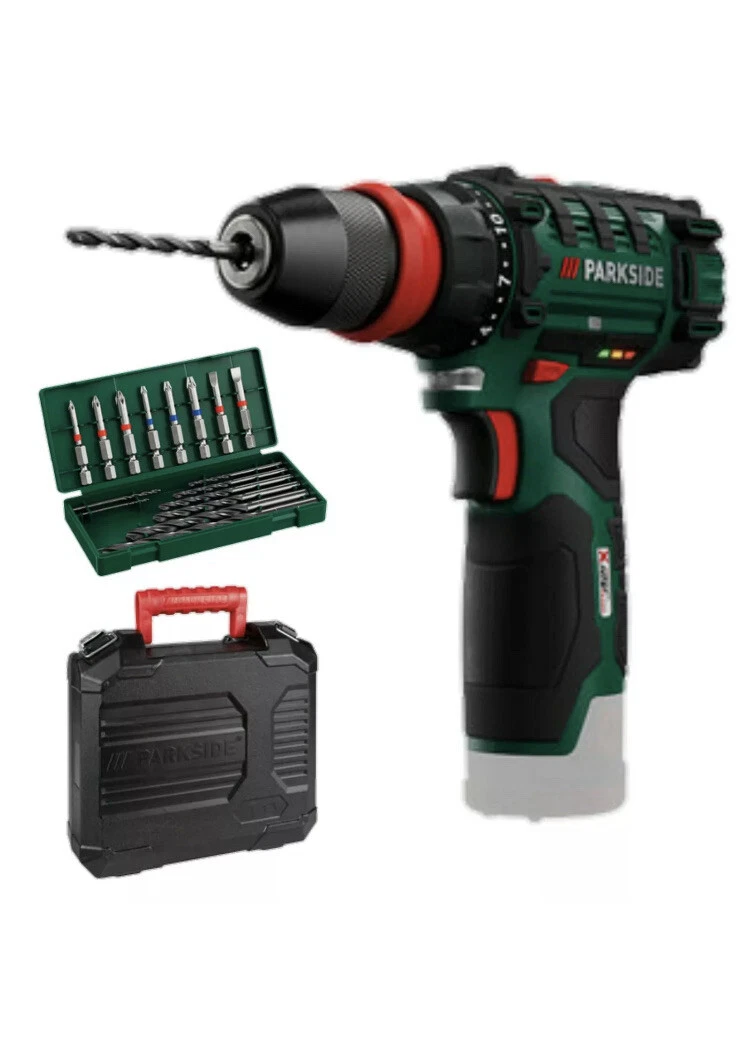 Parkside Cordless Drill PBSA 12 C2 REVIEW (Lidl 2400 MA 60, 51 OFF