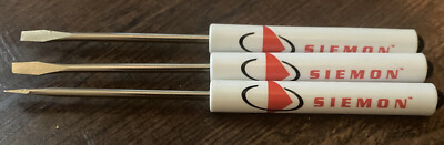 Lot Of 3 New Siemon Alexander Tech Mini Flathead Tweaker Screwdrivers Cable IT