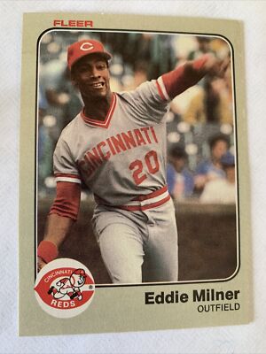 1983 Fleer Baseball Card #597 Eddie Milner Cincinnati Reds NMMT
