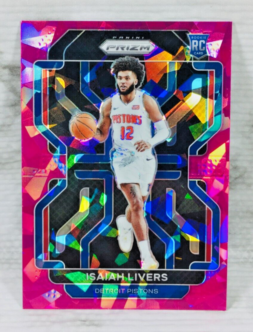 2021-22 PANINI PRIZM BASKETBALL #296 ISAIAH LIVERS RC ROOKIE (PINK CRACKED ICE)