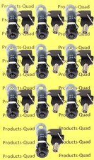 10x 1-1/8" Black Tubular Cam Lock Camper Drawer Toolbox REMOVABLE key 10 locks
