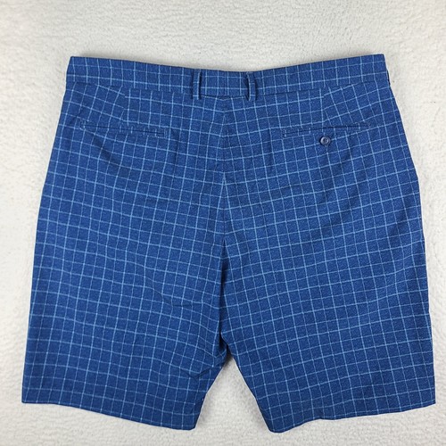 Walter Hagen Shorts Mens 40 Dark Blue Check 10" Inseam Performance Golf Chino - Picture 10 of 12