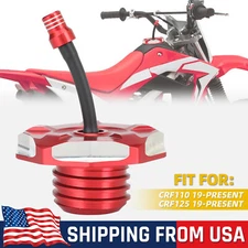 Dirt Bike Gas Fuel Tank Cap Cover CNC For Honda CRF110 CRF125 2019-2024 Red
