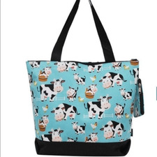 NGIL Cow in Town Canvas Tote Bag