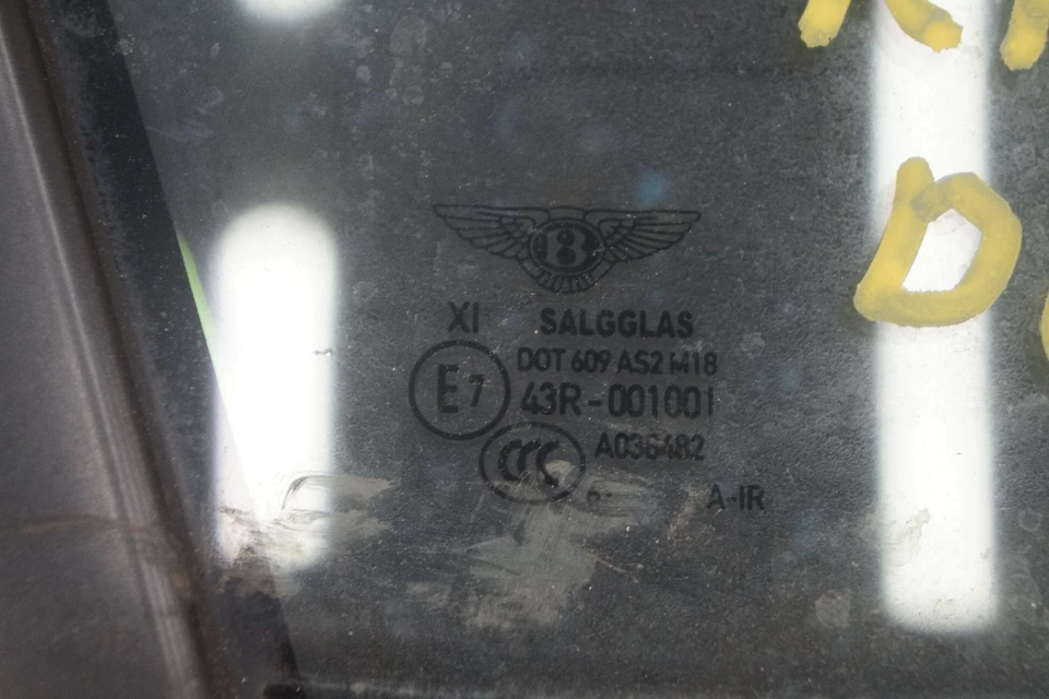 Front Right Door Vent Side Corner Window Glass 36A845114G Bentley Bentayga 18 - Image 3 of 4