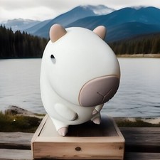 Cute Cartoon Capybara Silicone Night Light USB Timing Dimming Sleep Lamp Decor