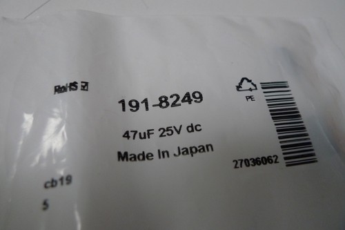 Electrolytic Capacitor 47μF 25V DC Through Hole Rubycon Radio Spares 191-8249 - Picture 12 of 12