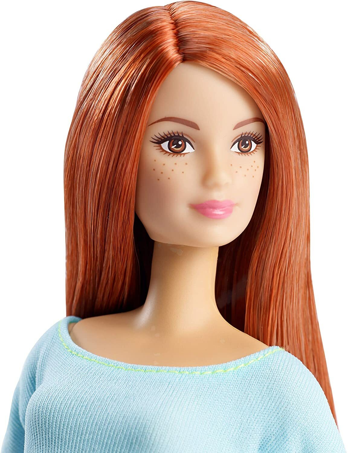 barbie endless moves doll with blue top