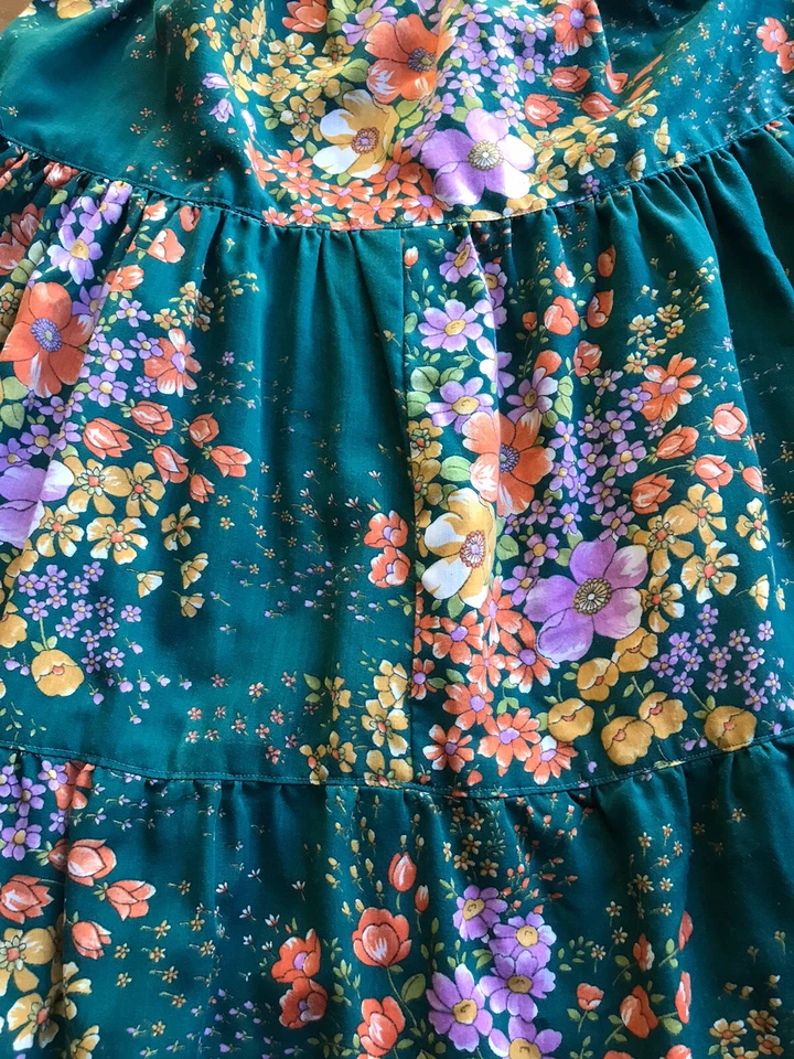 Falda Larga Gitana Adivina Disfraz Floral En Niveles Vintage Mascarada Shoppe Foto 3 de 4