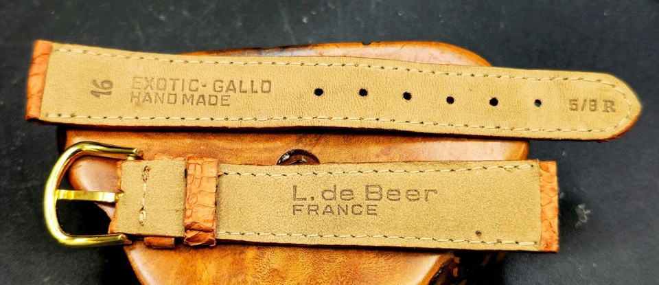 Vintage L. DE BEEER Exotic Gallo 16mm Tapered Superb French Made Watch Strap !! - Image 2 of 2