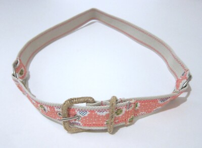 Women\'s Pink and Beige Canvas Belt SWSMCLT Women main image 2