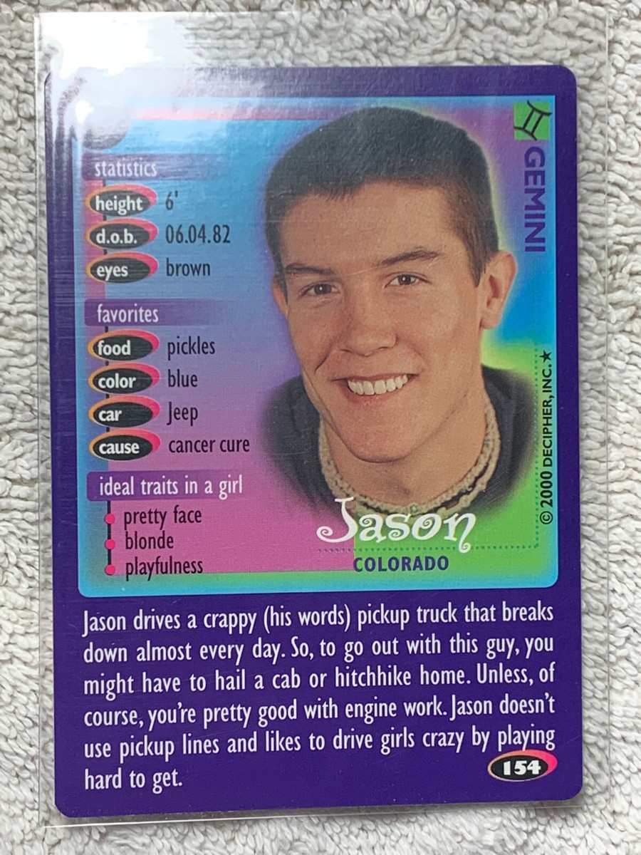 2000 Decipher Boy Crazy Jason Colorado #154 Collectible Trading