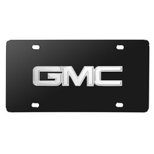 Gmc Chrome 3d Logo Black Stainless Steel License Plate Made In Usa Gmc Chrome 3d Logo Black Stainless Steel License Plate Made In Usa
