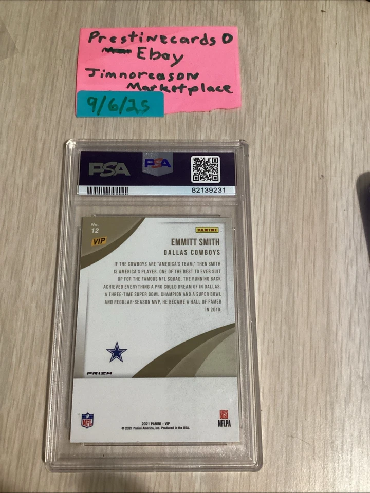 2022 Panini National VIP Emmitt Smith Dalmatian #12 Estado perfeito 9 - Imagem 2 de 2