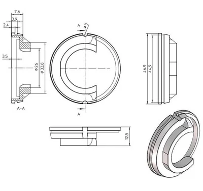 4x Klemmbuchse Blende Abdeckung Heizkörper Verkleidung passend für Kermi Henrad