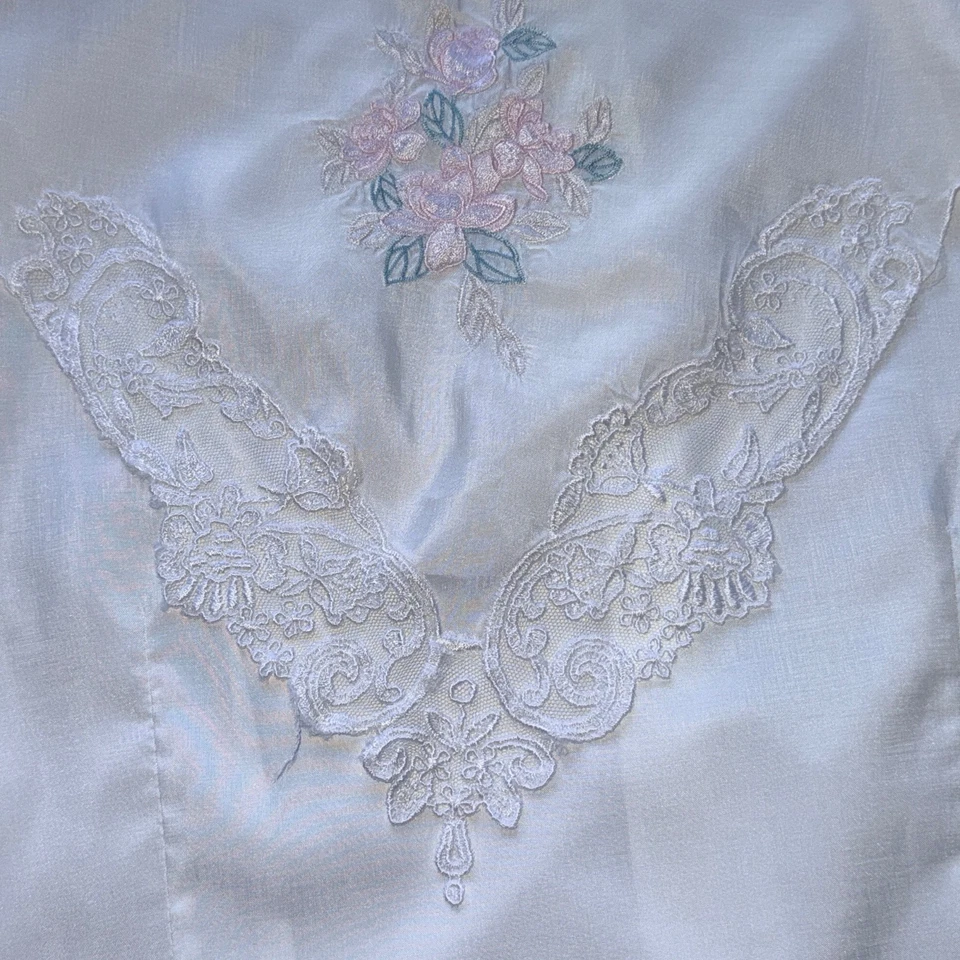 Blusa victoriana vintage años 80 Nicola Prarie Cottagecore encaje talla 14 Foto 4 de 4