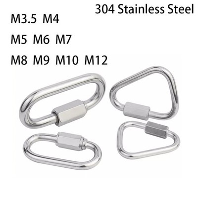 Quick Link /Kettenglied /Schraubglied/Karabinerhaken Edelstahl A2 M3.5 M4 M5-M12