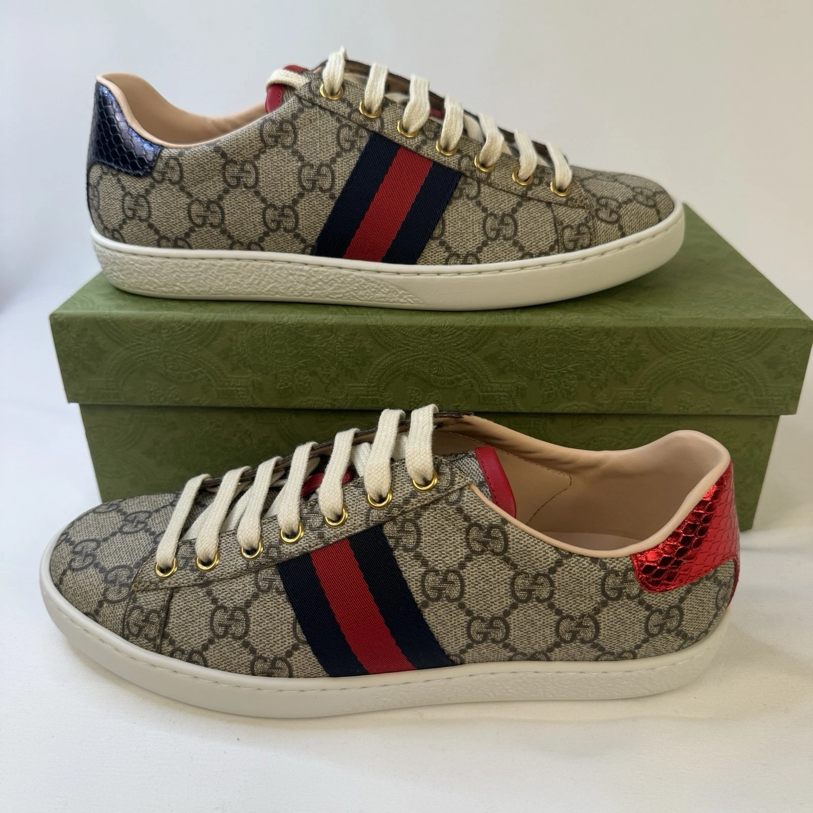 Baskets Gucci ACE femme pointure 37,5 toile coupe taille 8US authentique