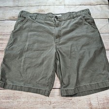 Carhartt Shorts Mens 40 Green Rugged Flex Relaxed Fit Canvas Work BS2514-M