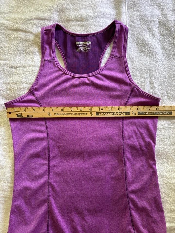 Camiseta sin mangas Qwick Dry Performance púrpura capa 8 para mujer ropa deportiva Foto 4 de 4