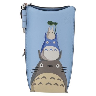 LOEWE LOEWE × Studio Ghibli My Neighbor Totoro Pouch Leather Blue
