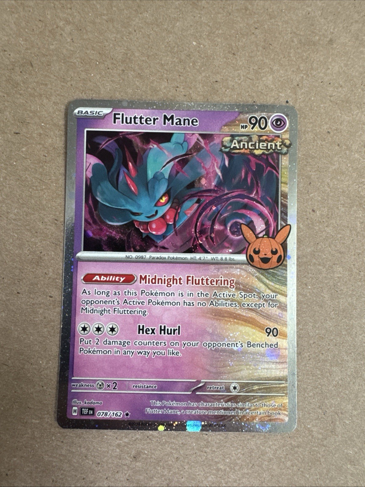 Flutter Mane (Cosmos Holo) 078/162 Trick or Trade  2024 Holo
