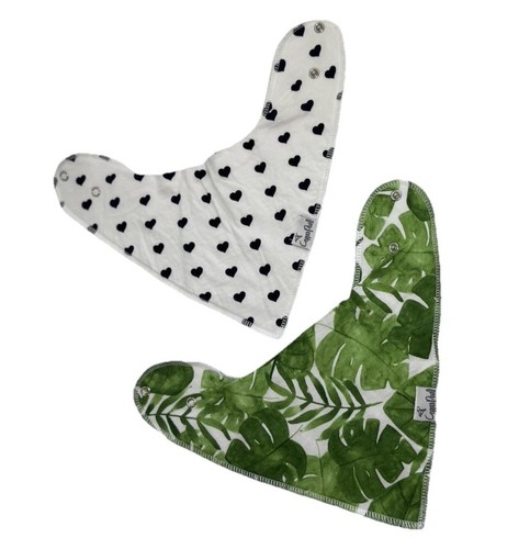 Kupfer Perlen Bandana Lätzchen Konvolut 4 Stück Metallic Streifen Herzen Tropical - Bild 2 von 6