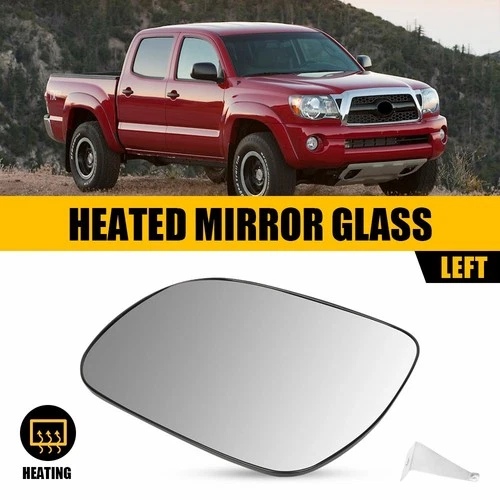 Heated Mirror Glass for 2005-11 Toyota Tacoma w/ Backing Plate Left Driver Side