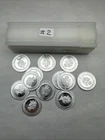 Roll Of 50 1/10 .999 Fine Silver St.Helena Guinea Round East India £10 Pounds #2