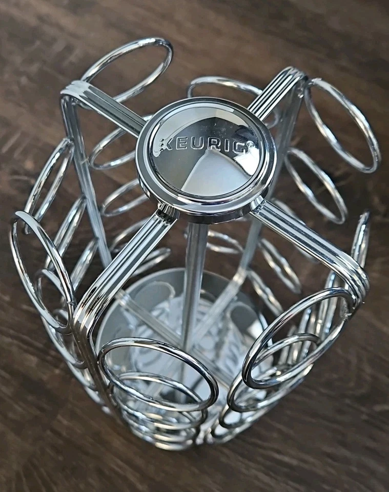 Keurig 咖啡旋转 K 杯 Pod 支架 铬 36 个豆荚 二手状况完好! — 第 3/4 张图片