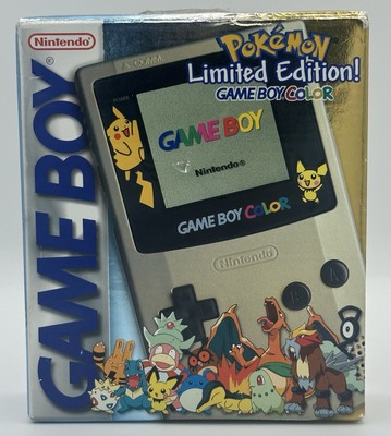 Limited Edition Pokemon Game Boy Color Gold & Silver Variant | CIB Box Protector