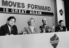 British Prime Minster Margaret Thatcher with Chancellor Nigel Laws- Old Photo