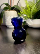 18mm Blue Glass Ash Catcher Bowl 45 Degree