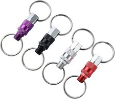 4 Packs Quick Release Detachable Pull Apart Keychain - Secure Key Attachment ...