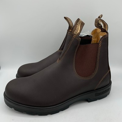 Blundstone 550 Boots Mens Size 9 Brown Leather Chelsea Elastic Sided Slip On