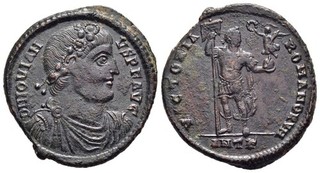 FITZ JOVIAN AE DOUBLE MAIORINA ANTIOCH EMPEROR VICTORIA LATE ROMAN uFIM126